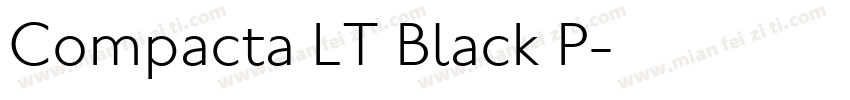 Compacta LT Black P字体转换